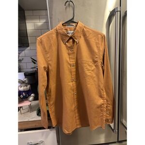 Diane Von Furstenberg Youth Sz10 Dress Shirt In Turmeric Easter,grad,wedding
